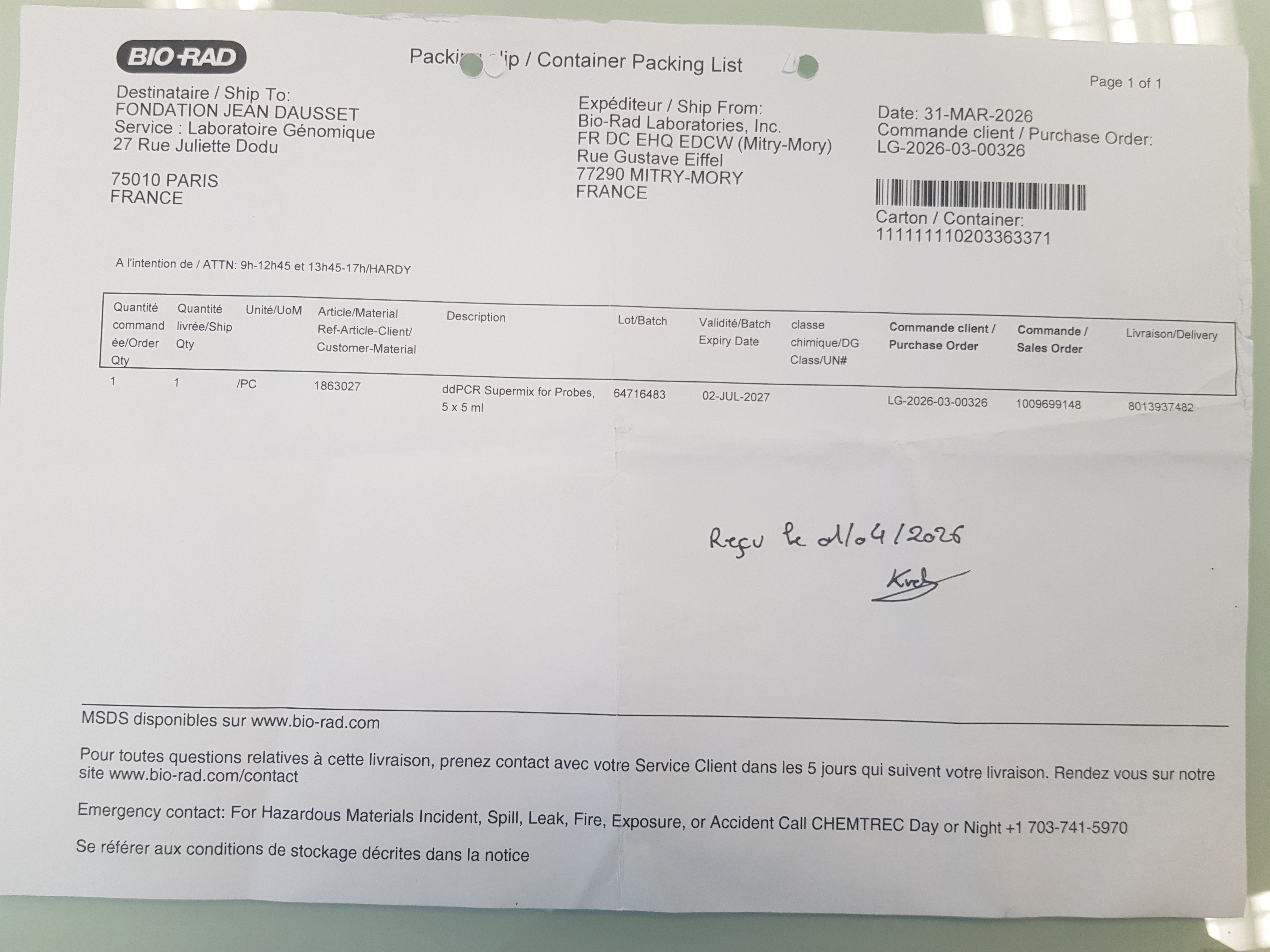 Purchase voucher / invoice