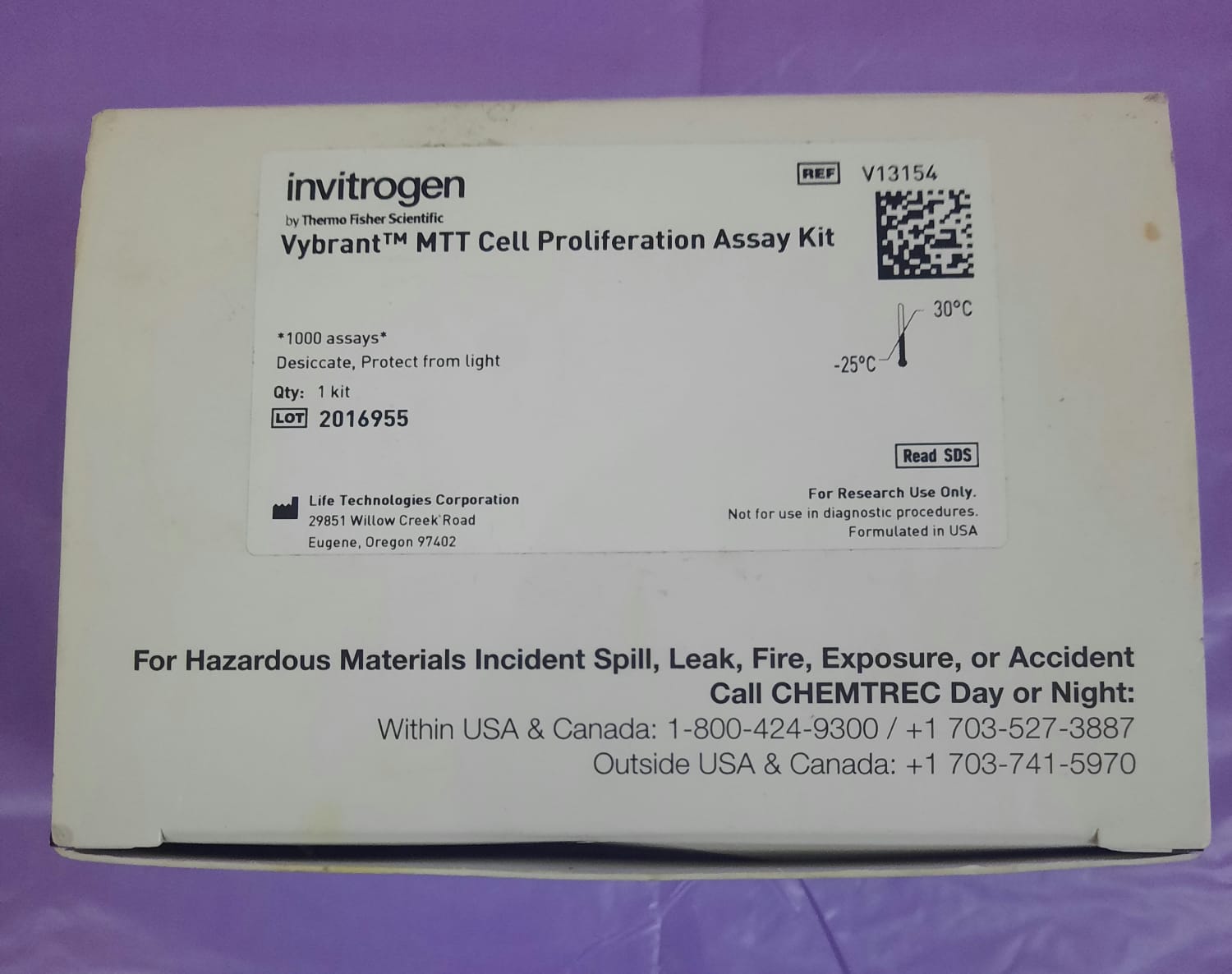 Vybrant MTT Cell Proliferation Assay